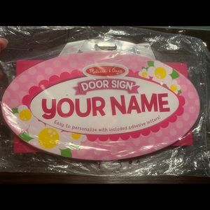 Girls room door sign